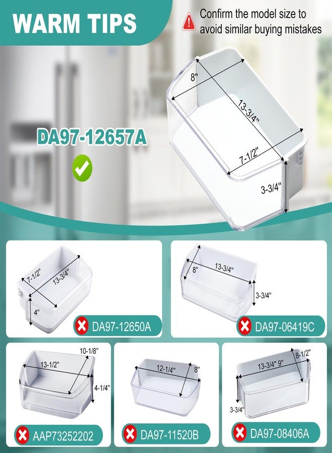 SUMNEW DA97-12657A Refrigerator Door Shelf Replacement Compatible with Samsung RF260BEAESG, RF261BEAESP, RF262BEAESR, NO. PS4176661,DA63-06867, AP5621270 (Left) - Image 2